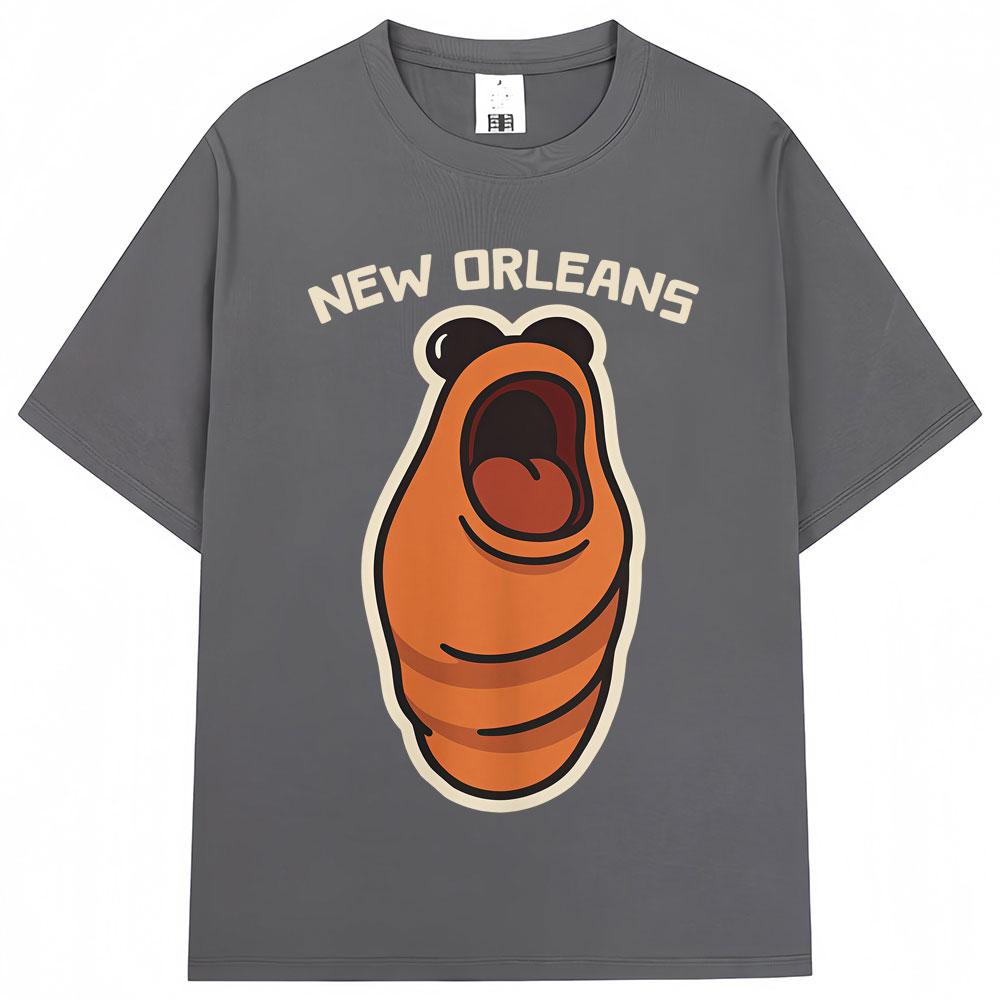 Funny Marcus The Worm New Orleans Meme Tshirt Men Women Humor Popular Short Sleeve Oversized Cotton Casual T Shirts Streetwear