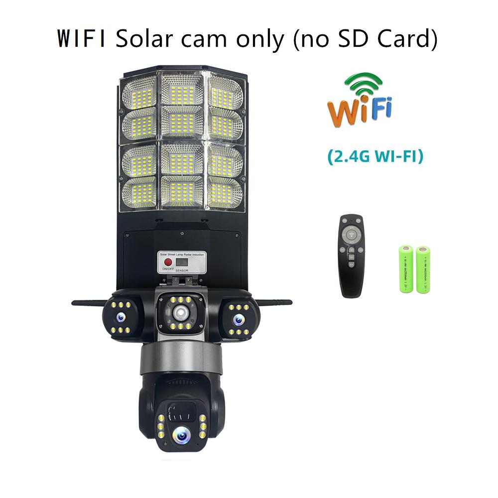 Moniteur Solaire 4G Multifonction Basse Consommation Télécommande Réverbère WIFI Caméra Intelligente Trois Écrans
