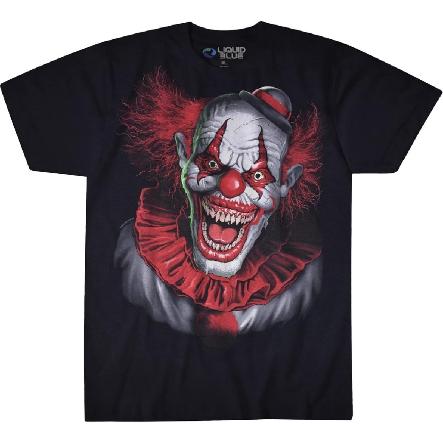 Liquid Blue Plus Size Fantasy Scary Clown Short Sleeve T-Shirt S