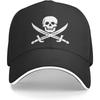Pirate Skull Crossbones Baseball Cap Adjustable Polyester Graphic Print Casual Unisex Snapback Hat