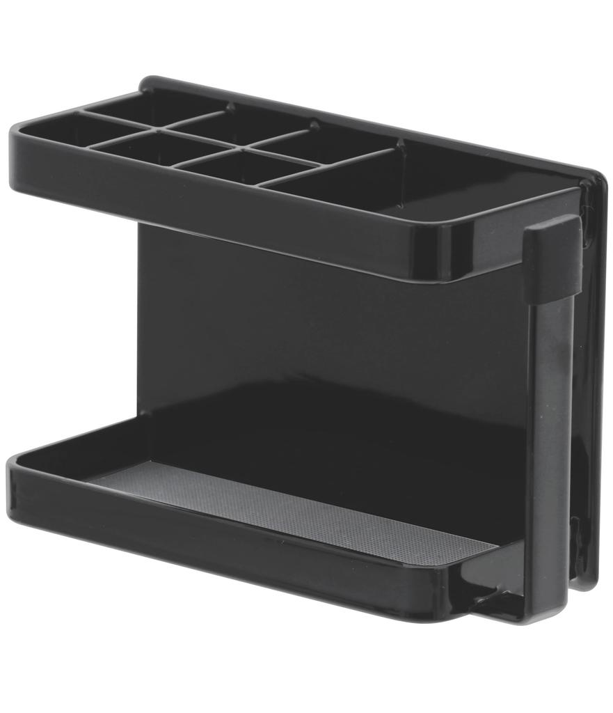 Yamazaki Magnetic Toothbrush Toothbrush Holder for x D5 x Stand, Bathroom, Tower, Black, Approx. W13.5 H8.5cm (Tower 3808)
