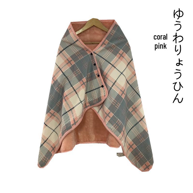 Japanese Heat-Generating Arctic Fleece Blanket Shawl - Moisture-Absorbing, Perfect for Sofa, Autumn & Winter.