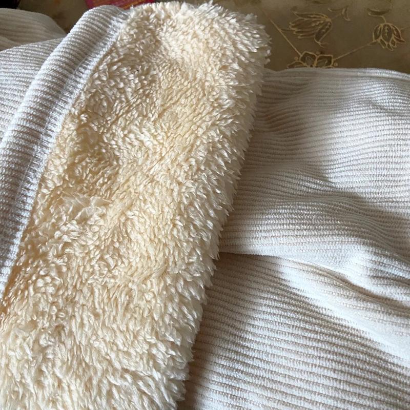 Fleece Lined Winter Wide Leg Pants Thicken Womens Straight Pantalones Baggy Warm Lambswool Sweatpants High Waist Casual