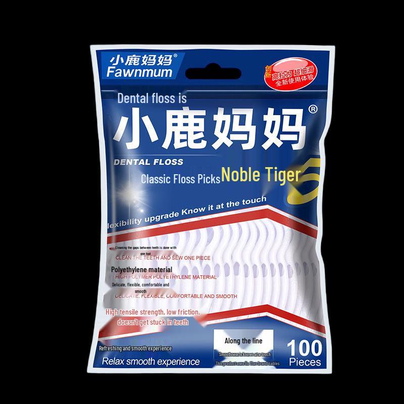 Little Deer Mom Guihu Smooth High-Strength Dental Floss Picks, 500 Count