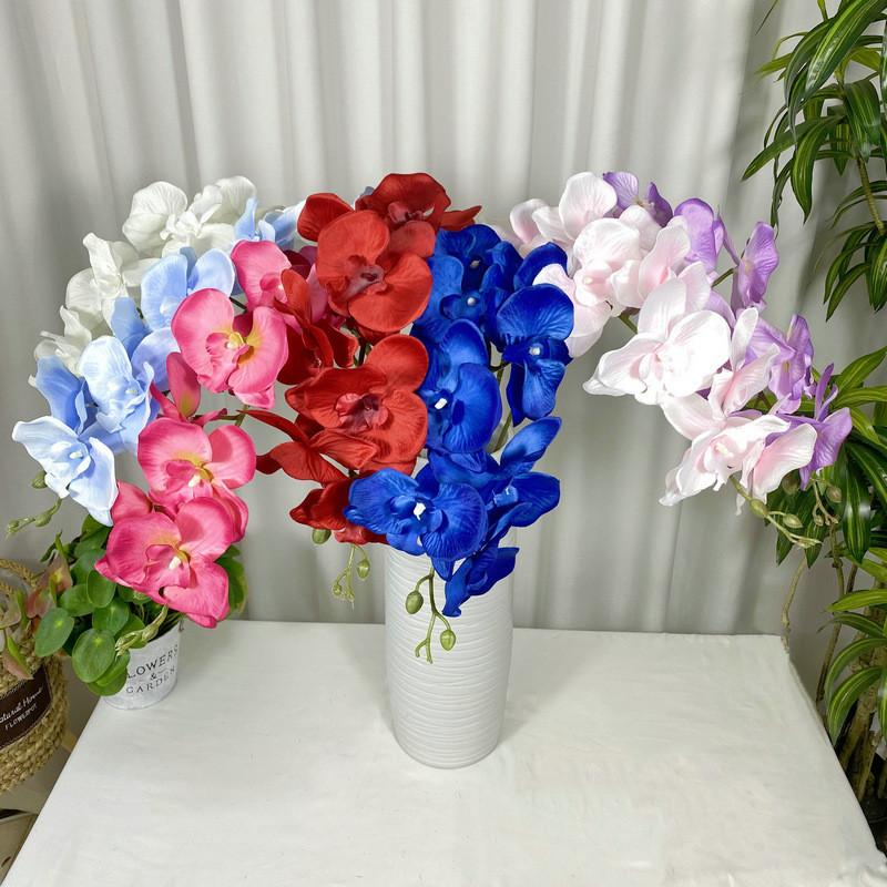 Phalaenopsis Luxury Matte Flower For Home Office Soft Decoration Gifts