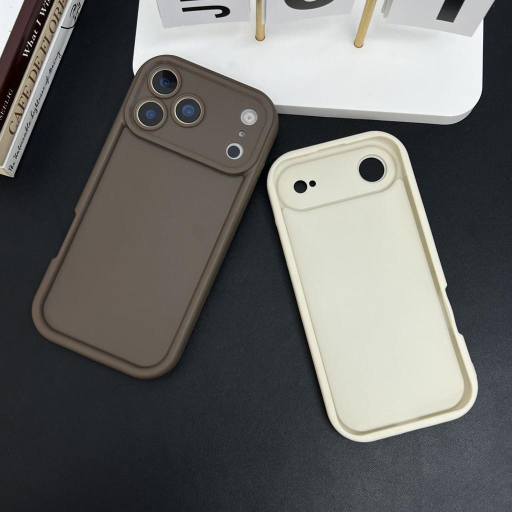 Solid Color Sky Eye Staircase Simple Soft Case For iPhone 16 15 14 13 12 17 Pro Max 14 Plus 17 Air Silicone Shockproof Y2K Cover