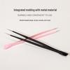 Double-Ended Metal Nail Art Tweezers for Rhinestones and Decals, Silicone Pressing Stick