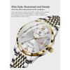 POEDAGAR Luxury Business Man Watch Stainless Steel Week Date Men's Wristwatch Waterproof Luminous Fashion Quartz Watches for Men