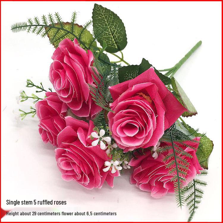 Silk Rose Flower Bouquet: Artificial Flowers for Dining, Bedroom, Living Room Decor and Creative Ornament Figurines.