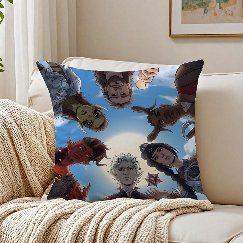 BBaldurs Gate Pillow Game Peripheral Cushion Cover Pillowcase Antidustmite living Room Sofa Decor Cushion Room