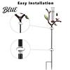 Decorative Bird Rain Gauge Outdoor Metal with Stake 7 Inch Tube Weather Resistant Plastic Measuring Gauge Branch Measure Tool for Garden Lawn Patio