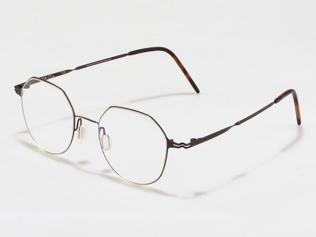Alloaiweeo [Alo:Ctzen] Ci8715C C3 Super Slim Twist Ultra-Light Brown Metal Eyeglass Frames