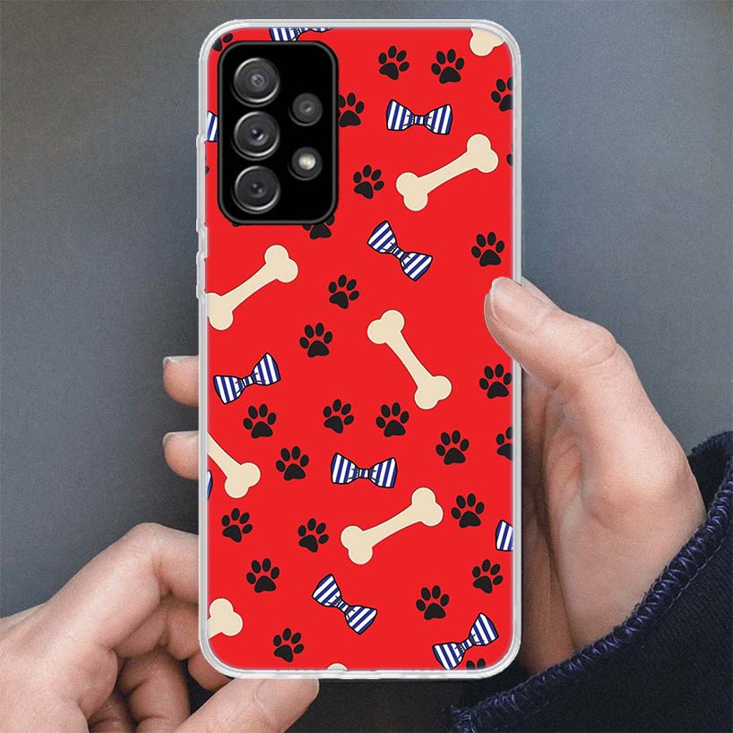 Cartoon Niedliche Hundepfoten Handyhülle Für Samsung Galaxy A51 A50 A71 A70 A41 A31 A21S A10 A20E A30 A40 A6 A7 A8 + A9 Weiches Silikon Sh