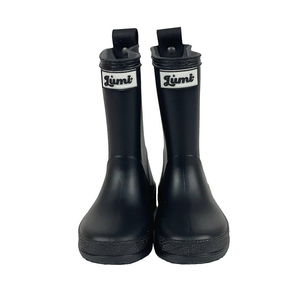 [Rumi] Kids Black Rain Boots [LM25LY11-BLACK]