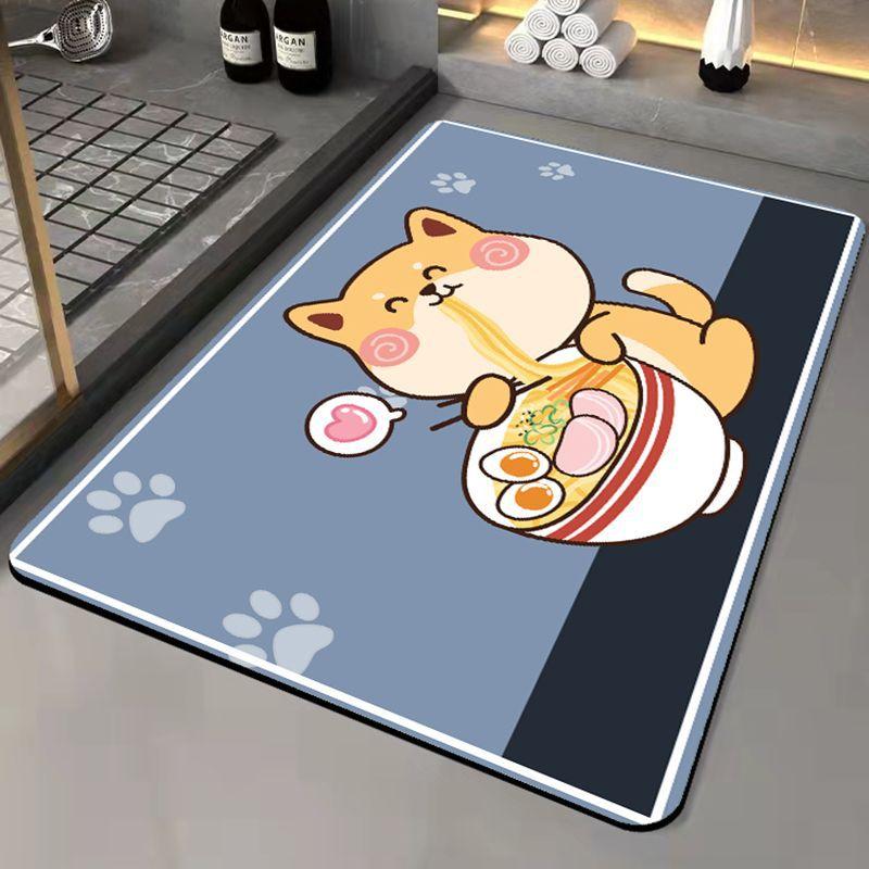 Diatom Mud Floor Mat Absorbent Non-slip Mat Household Door Quick Drying Mat Toilet Toilet Bathroom Shower Floor Mat
