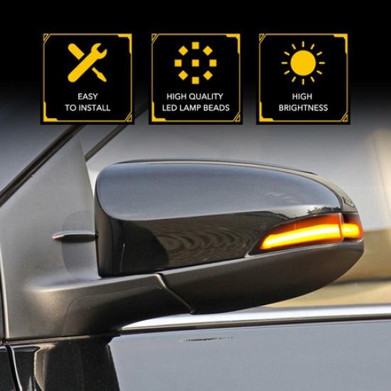 Dynamic Side Mirror Turn Light Signal For TOYOTA Yaris Camry Corolla Prius Venza