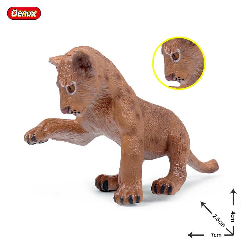 Oenux Original African Wild Animals Simulation Savage Bengal Tiger Siberian Tiger White Tiger Lion PVC Model Educational Toys