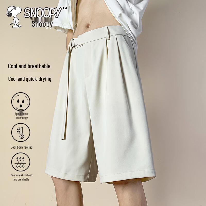 Snoopy Men s Ice Silk Casual Shorts L