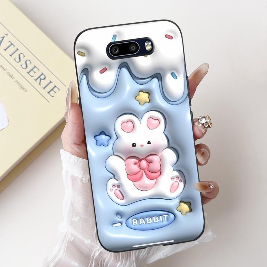 For LG V50s V50 ThinQ Phone Case LG G8X ThinQ V50 Dual Screen Back Cover Soft Silicone Fundas Lovely Panda Rabbit Flower Cartoon