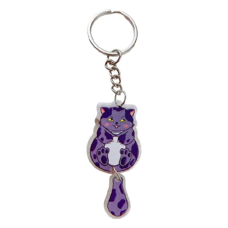 Eye Catching Acrylic Cat Keychain Functional Keyring Phones and Keys Decoration Great for Gifting To Friend and Family