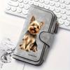Women's PU Leather Long Wallet with Dog Print, Snap Button Closure, Multiple Pockets
