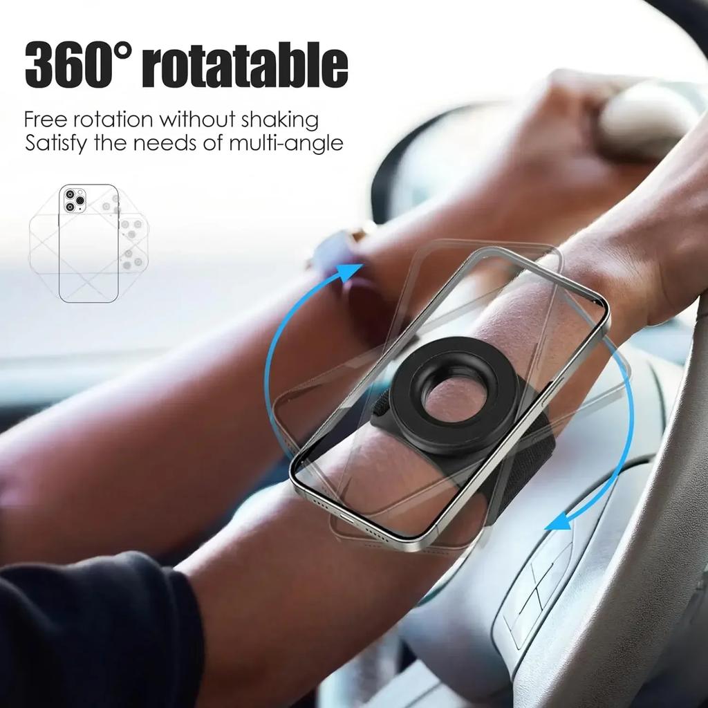 New MagSafe Strong Magnetic Suction Bracket Mobile Phone Holder Wrist Strap Arm Dedicated For IPhone 13 14 15 Pro Max Samsung