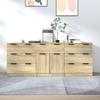 Vidaxl Cabinets, 3 Pcs, Sonoma Oak, Wood-Based Material