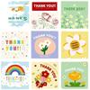 Cartoon Thank You Card Square - Handwritten Festival Greeting Card Gift Packaging Decoration