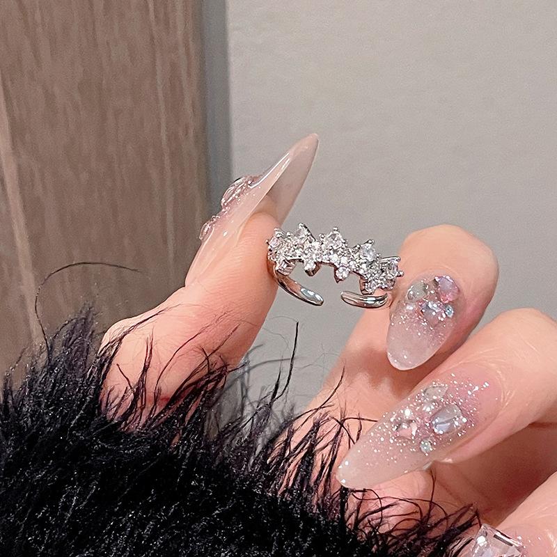 Butterfly Couple Open Ring Light Luxury High-End Sense Ring Simple Niche Individual Cold Wind Ring