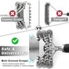 3in1 Grill Brush and Scraper with Handle Safe BBQ Brush Stainless Steel Bristle Grill Grate Cleaner for Grilling Grates Tool