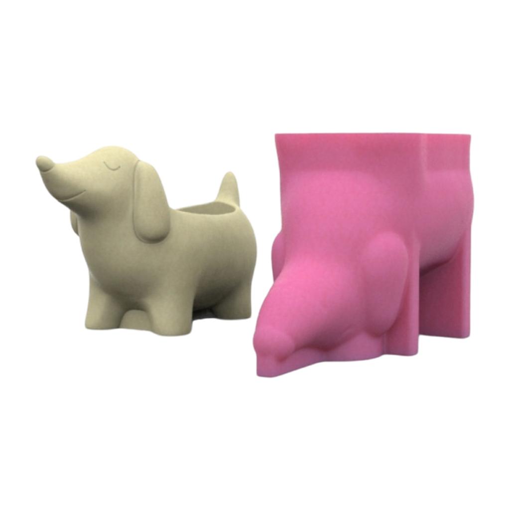 Sukkulenten Pflanzer Formen Vase Formen Dackel Hund Form Blumentopf Formen Epoxy Harz Form Stift Lagerung Halter Formen