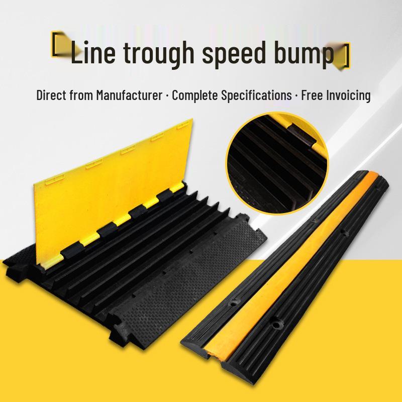 Indoor/Outdoor Speed Bump Cable Floor Cover: Cable Protection Trunking Trough