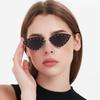 Cat Eye Metal Frame Sunglasses Women Men Oval Vintage Sun Glasses for Female Shades Male Eyewear Elliptic Sunglasses for Female