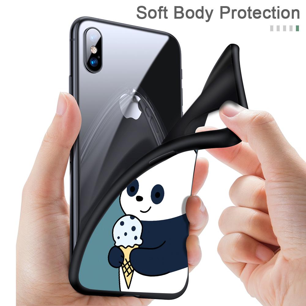 Shockproof Soft Case Fashion Cute Panda Casing Girls Boys Lovely Soft TPU Silicone Phone Case Cover for Samsung
