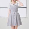 [Yumetembo] Jumper Skirt, Front Button Jumper Skirt Dress, Long, Navy
