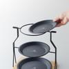 LALPHA TW-080S Assembled Plate Stand Set with Storage Case, Tableware Set for Plates, Dishware, Kitchen, Camping, and Outdoors