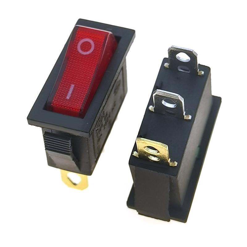 5Pcs Kcd3 Rocker Switch 16A 250Vac/ 20A 125Vac 2/3 Position Electrical Equipment With Light Power Switch On-Off On-Off-On