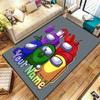 Among Us Custom Name Carpet Rug for Living Room Bedroom Home Sofa Decoration,Kids play Non-slip Floor Mat