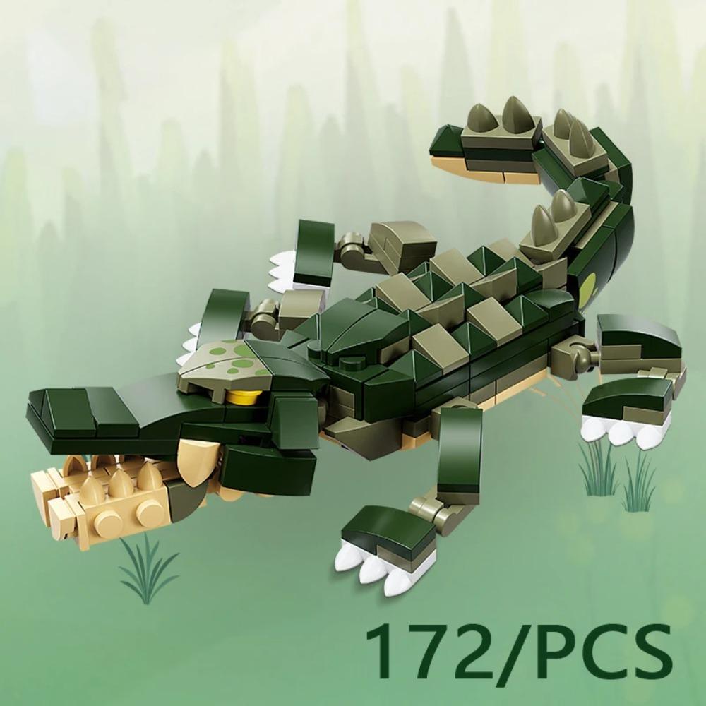 MOC City Creative Building Blocks Accessories Zoo Rhino Lion Kangaroo Wolf Fox Frog Bee Crow Peacock Mini Brick Toy Gifts X021