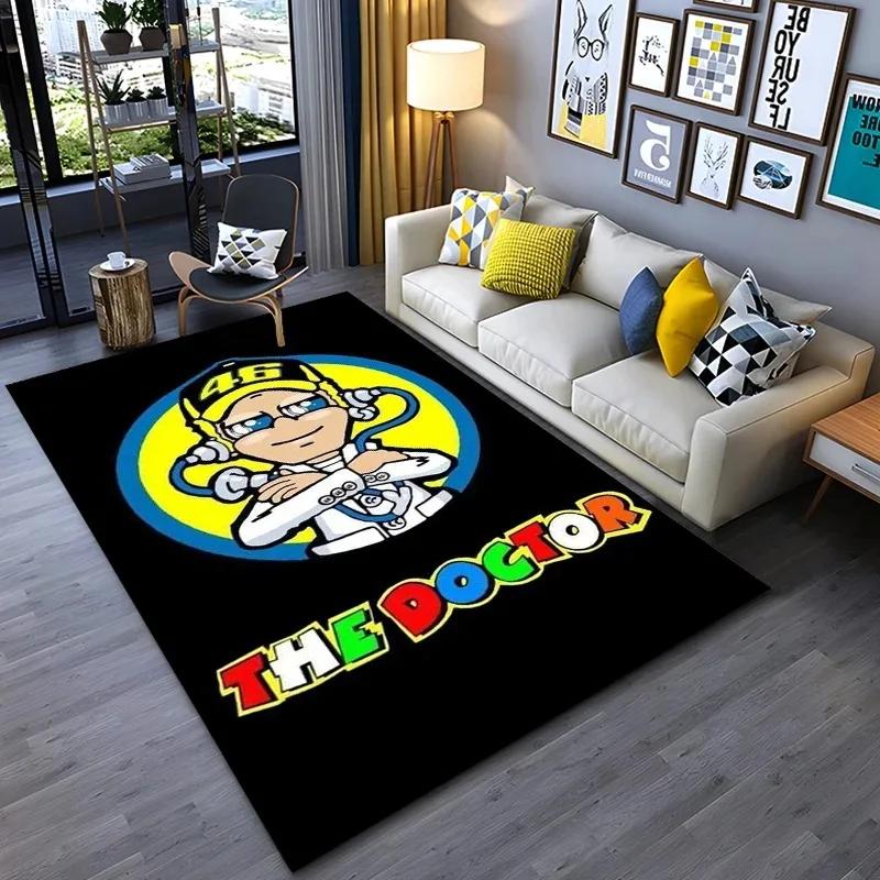 VIKAMA Doctor Cartoon Racing Carpet Yellow Flannel Anti Slip Mat, Bedroom and Children's Room Decorative Floor Mat