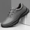 Leisure Walk Mens Casual Shoes Genuine Leather Male Sneakers Fashion Lace-up Treking Footwear Outdoor Travel Trainers Walk Shoes