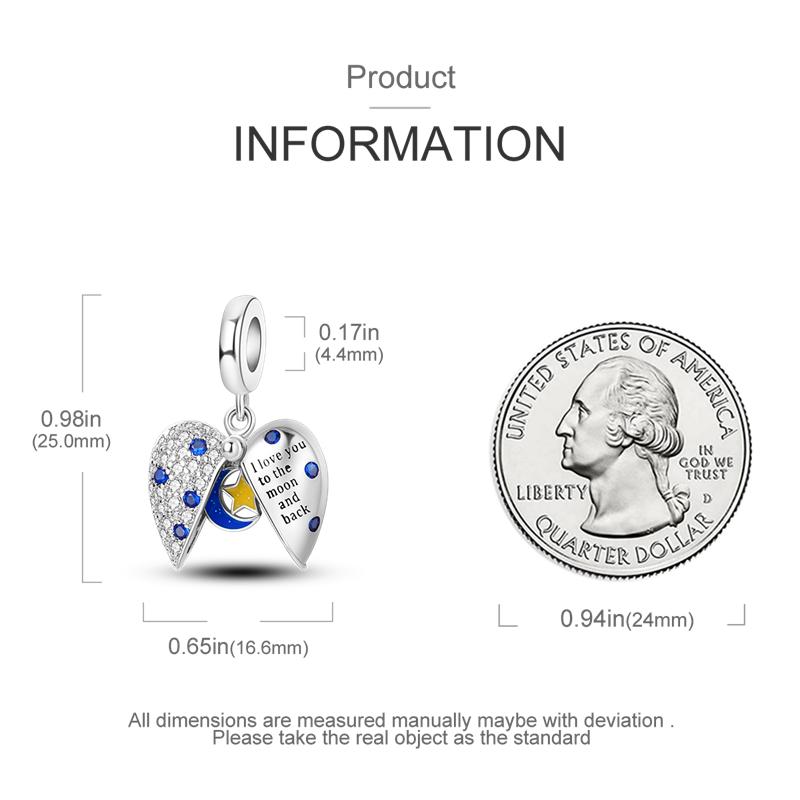 Pendant Charm Bead Copper Sun And Moon Combination Beads Original Bracelet For Jewelry Making Valentine'S Day Gift