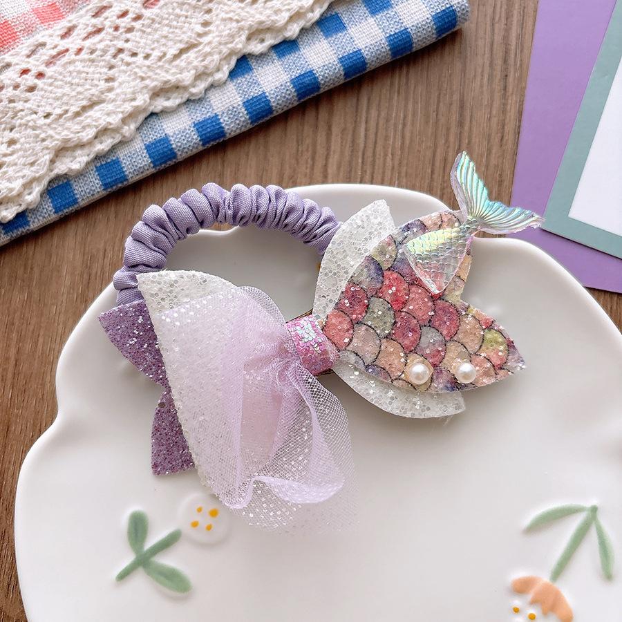 

1 шт. Новые милые красочные резинки для волос с хвостом русалки для девочек, детские аксессуары для волос принцессы, детские резинки для волос, детские головные уборы