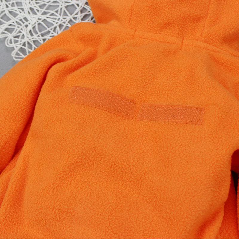 Halloweenské dýňové lezoucí dupačky s kapucí pro miminka kluky a holčičky 0-24M podzimní teplý kostým