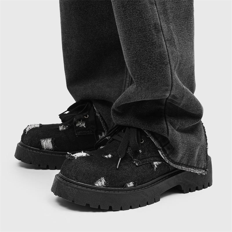 

Z52 оригинальные нишевые туфли дерби в стиле деструктивный ветер мужские новая тенденция универсальные личностные повседневные туфли платформа большая голова кожаные туфли 39 чёрный