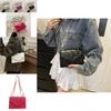 Stylish Black White Purple And Fuchsia Crossbody Chain Bag For Trendy Casual Outfits With Versatile Chic Design