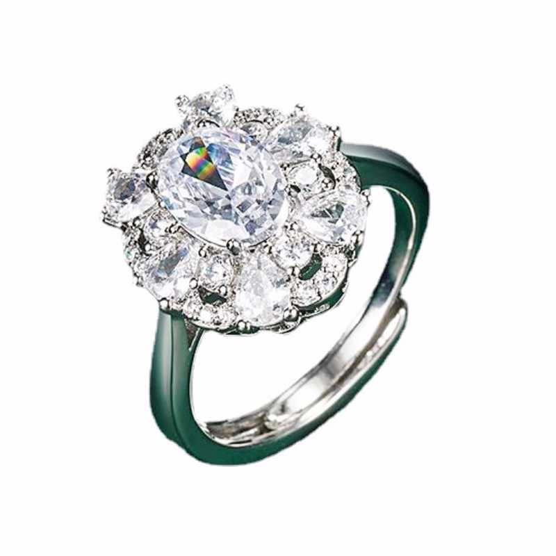 Sace Gems Classic Copper Alloy Zircon Ring Ladies Jewelry Wedding Promise Party Gift