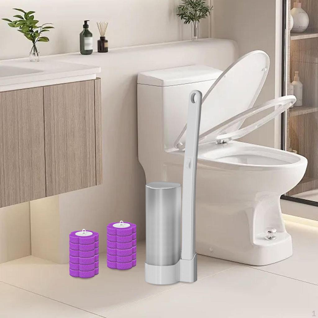 12 Pieces Toilet Brush Set Cleaning Replacement Pad Starter Kit Bowl with