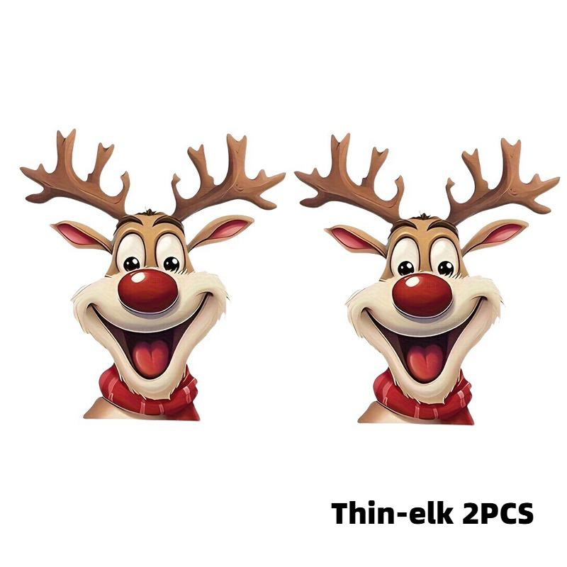 Weihnachts Elch Autoaufkleber Weihnachtsmann Rentier Wasserdicht Auto Heckscheibe Fenster Karosserie Vinyl Aufkleber Dekoration