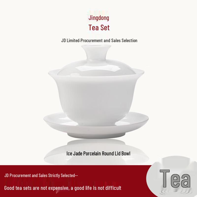 Traditional Ceramic Sancai Gaiwan Teacup